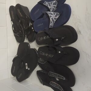 Set Of 5 Women's Sandals - Black & Blue Collection